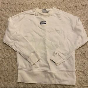 Adidas Women's White Crewneck 2XS Pullover Sweatshirt